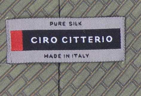Ciro Citterio Green Silk Pointed Tie Men