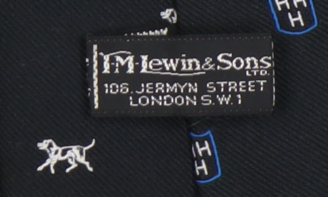 TM Lewin & Sons Men's Black Slim Silk Tie