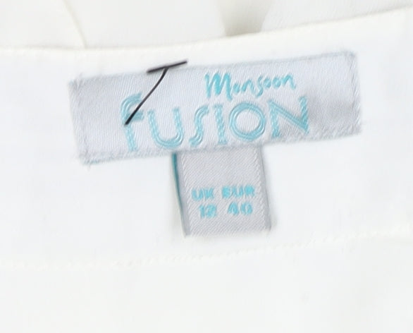 Manson Fusion Women White Embroidered Tunic Size 18