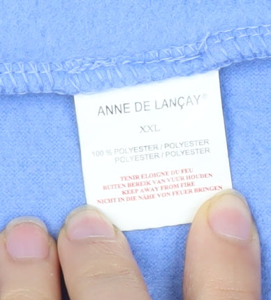 Anne De Lancay Women's Blue Full Zip Jacket XL