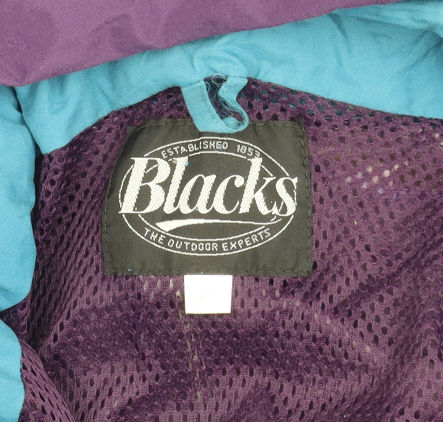 Blacks Men's Purple Hooded Parka Jacket, Outdoor, Autumn/Winter