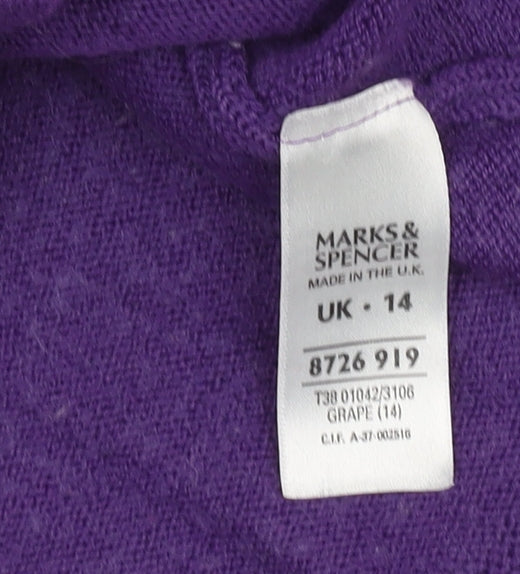 Marks and Spencer Women's Purple Jumper, Size 14