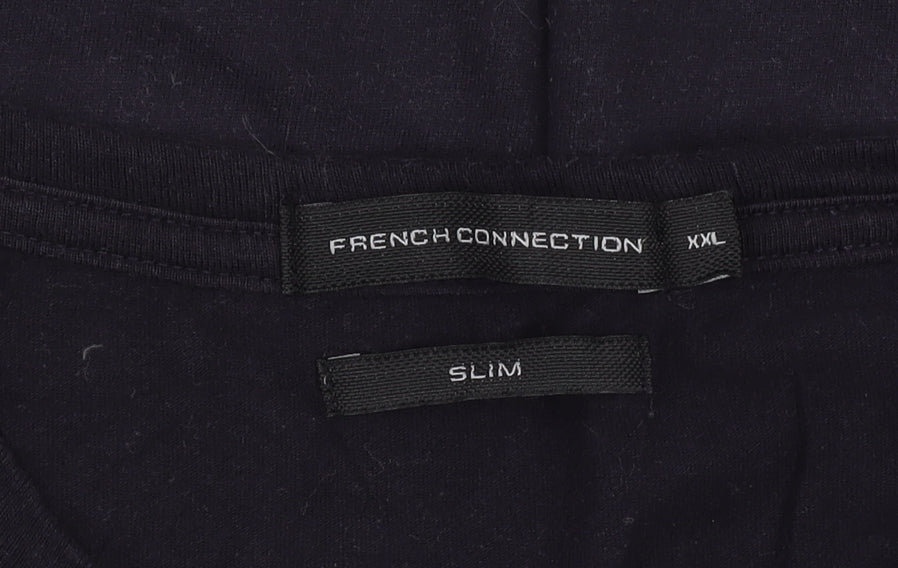 French Connection Men’s Black 2XL Slim Fit T-Shirt