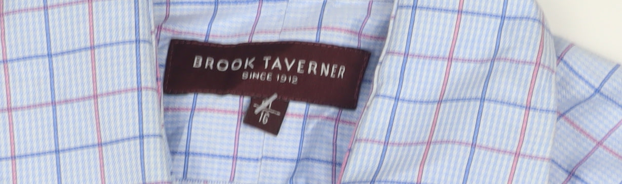 Brook Taverner Men's Blue Check Dress Shirt