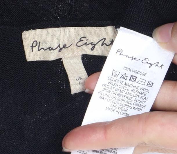 Phase Eight Floral Black Viscose Top for Women - Elegant & Stylish