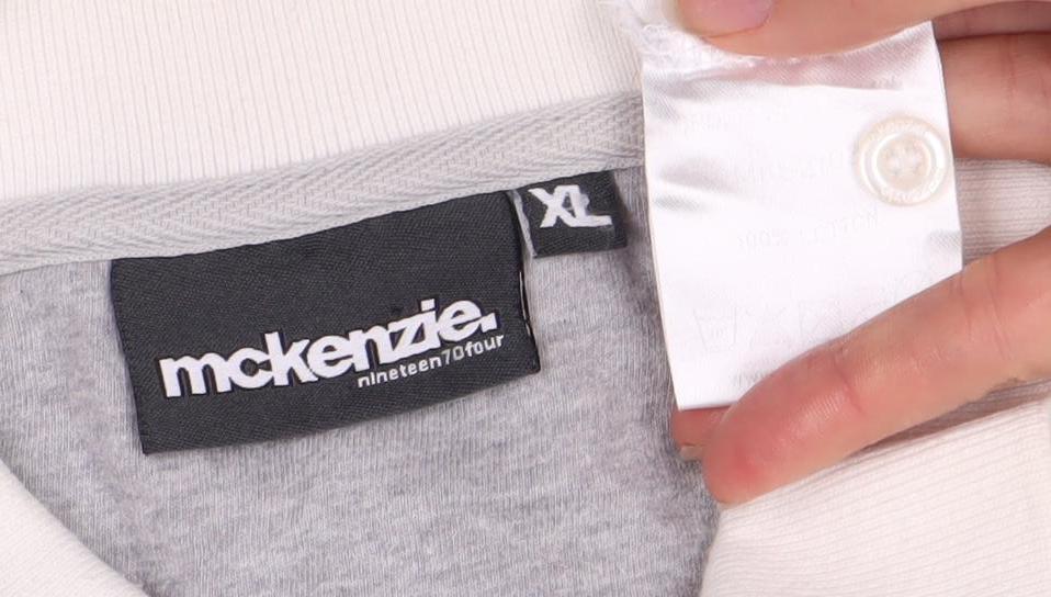 McKenzie Men's White XL Polo Shirt with Logo