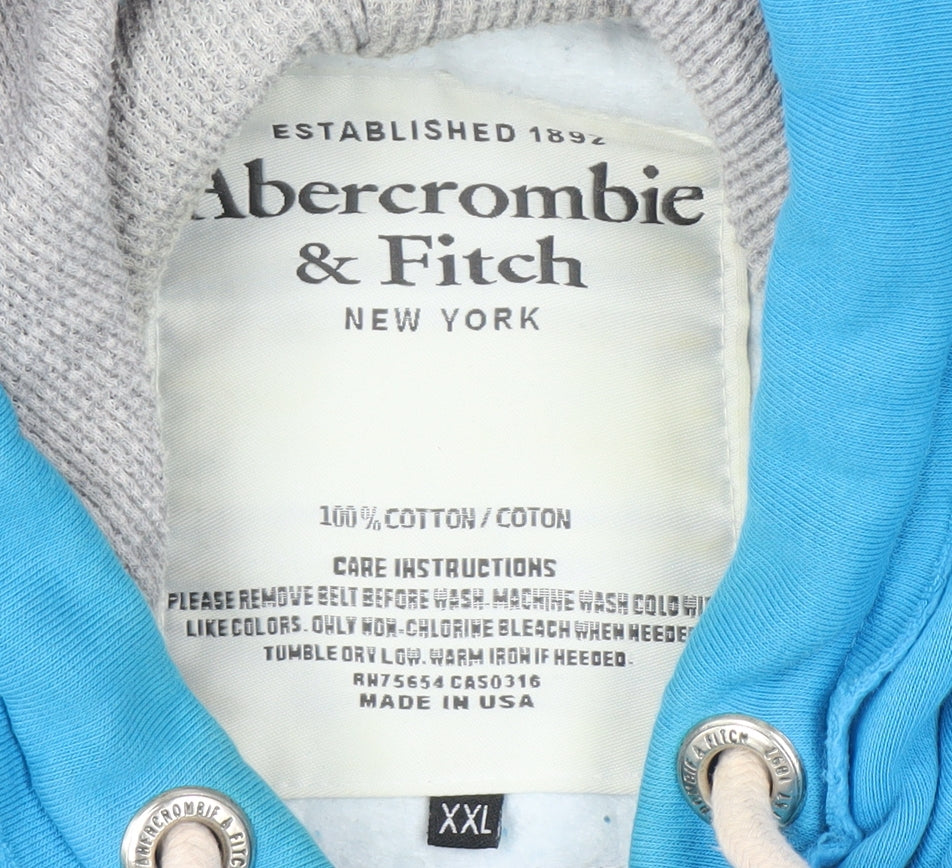Abercrombie & Fitch Men Blue Hoodie 2XL Pullover