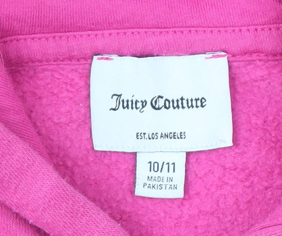 Juicy Couture Girls Pink Pullover Hoodie 10-11 Years