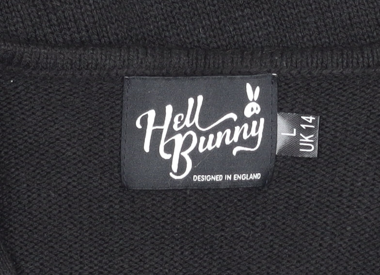 Hell Bunny Women's Black Jumper Size 14