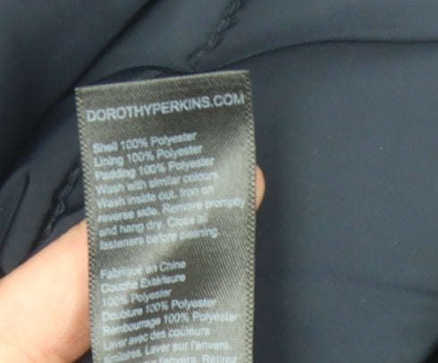 Dorothy Perkins Women's Blue Puffer Jacket Size 14
