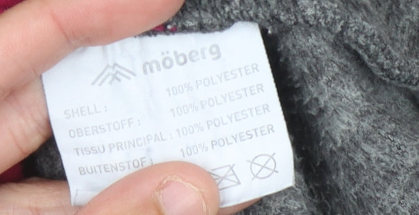 Möberg Women's Grey Fleece Jacket, Size M, Full Zip