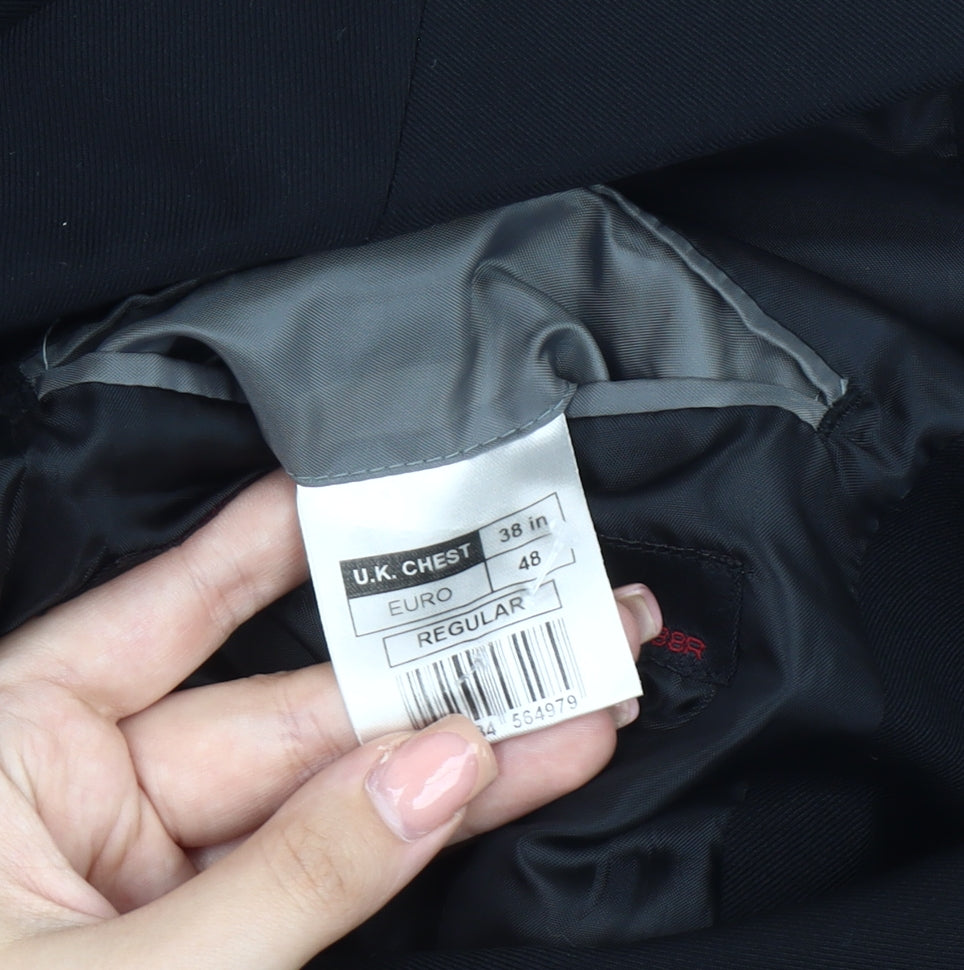 Burton Men's Black Regular Fit Blazer 38