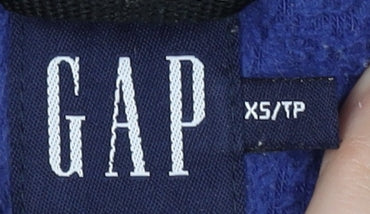 GAP Men's Blue/Black Fleece Pullover Sweatshirt XS