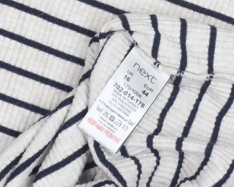Next Women's Multicoloured Stripe Top Size 16