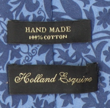 Holland Esquire Men's Blue Floral Cotton Tie