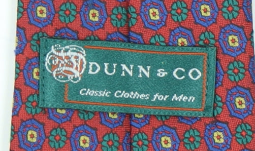 Dunn & Co Red Silk Geometric Men's Tie
