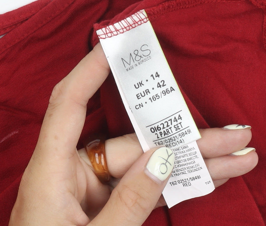 Marks and Spencer Red Women's Camisole Tank Top Size 14