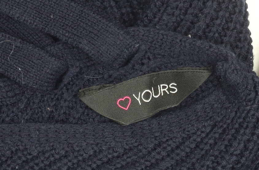 Yours Women's Black Pullover Jumper Size 22-24