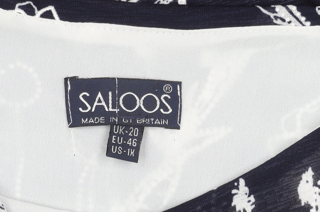 Saloos Women's Multicoloured Floral Top, Size 20