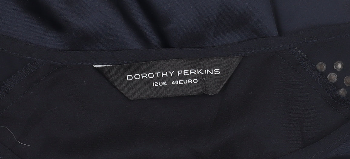 Dorothy Perkins Women's Black Studded Top Size 12