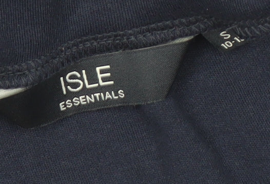 ISLE ESSENTIALS Women's Blue Roll Neck Top - Size 10