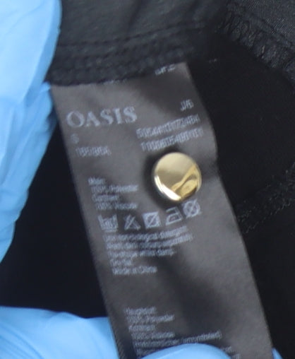 Oasis Women's Black Butterfly Blouse, Size S