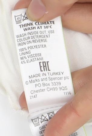 Marks and Spencer Women's White 3/4 Sleeve Viscose Blouse