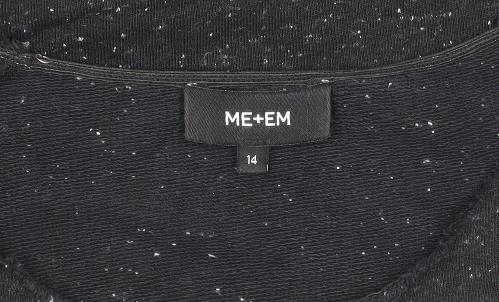 ME+EM Women's Black Sweatshirt Size 14 Long Sleeve