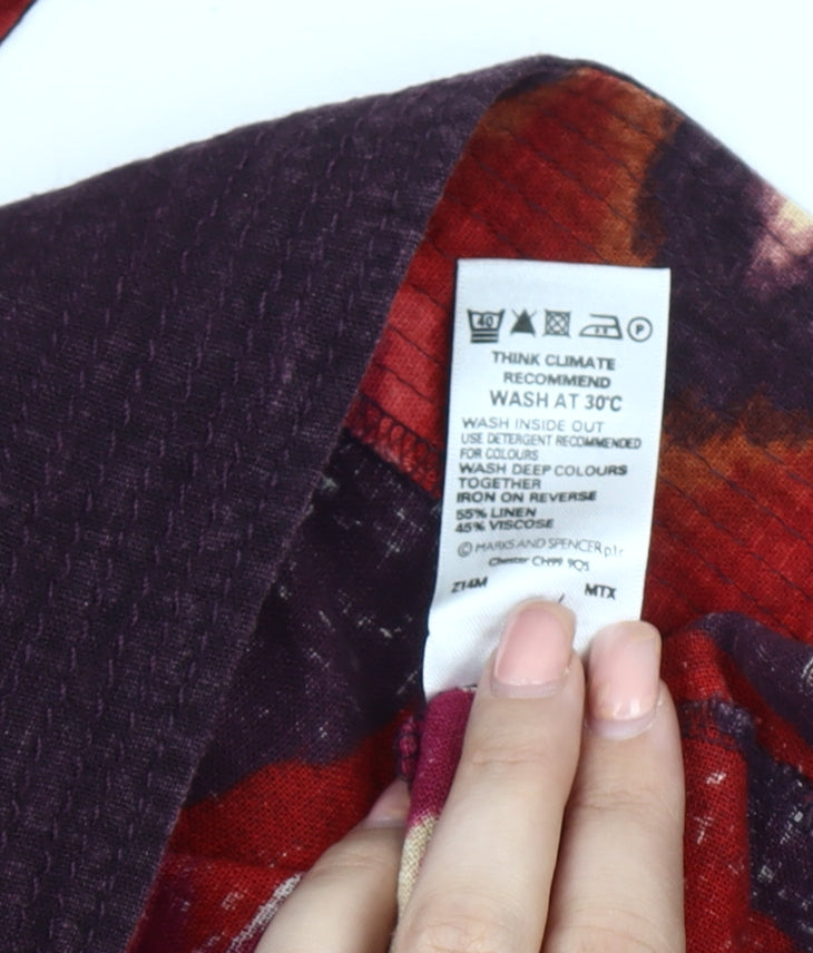 Marks and Spencer Women's Multicoloured Top, Size 14