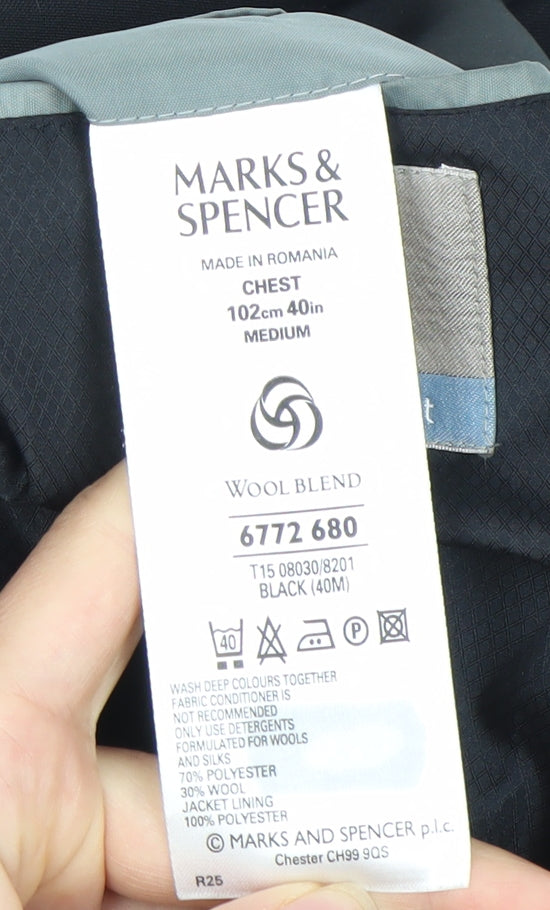 Marks and Spencer Men's Black Blazer 40 M