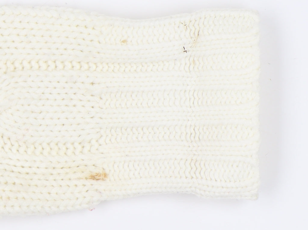 Slazenger Boys Ivory Cable-Knit Wool Pullover, 11-12 Years