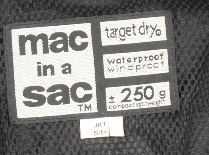 mac in a sac Men's Black Waterproof Rain Jacket S/M