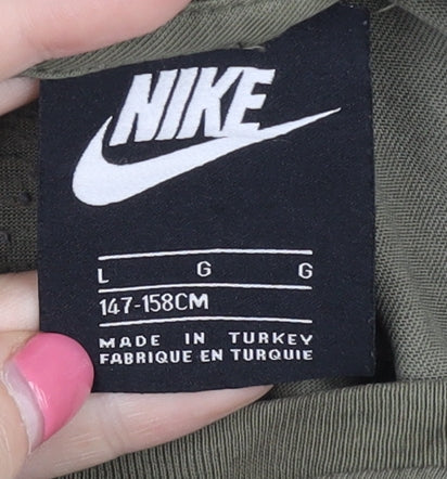 Nike Boys Green T-Shirt L Size Short Sleeve Logo