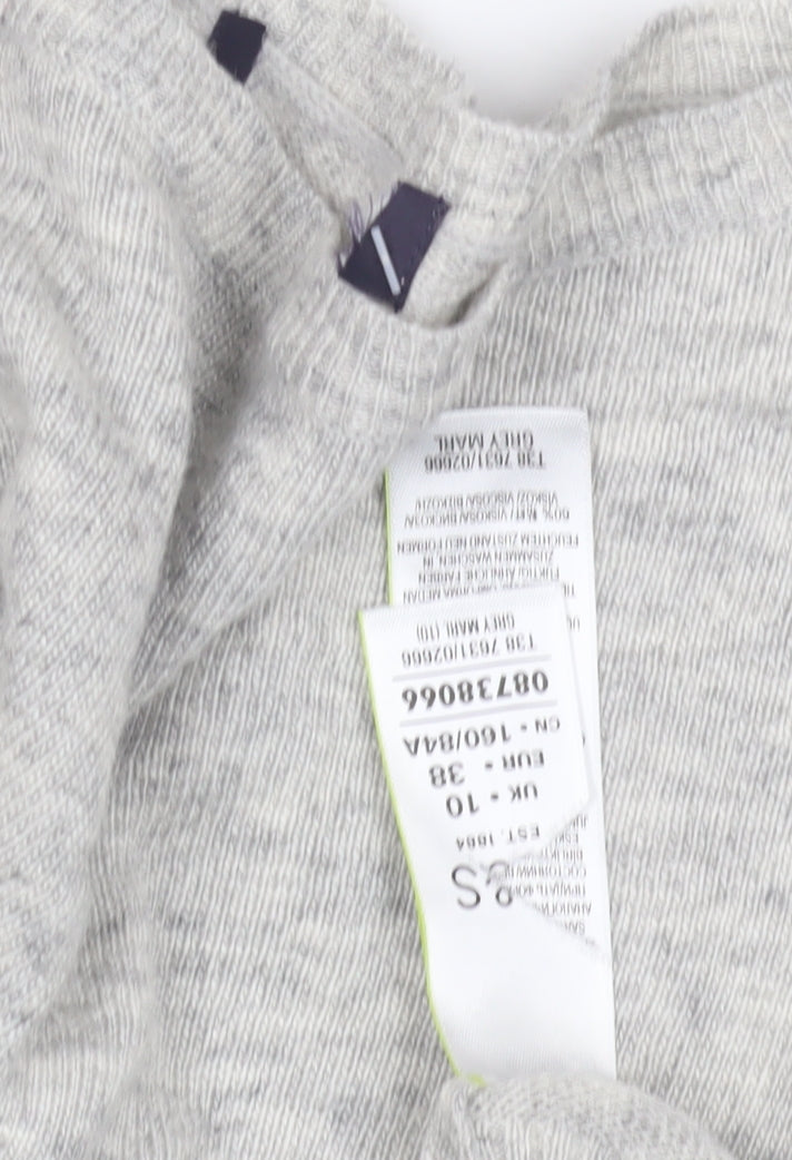 Marks and Spencer Grey Women's Boat Neck Jumper UK Size 10