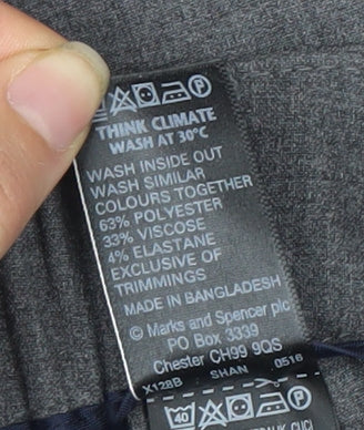 Marks and Spencer Women's Grey Trousers, Size 14