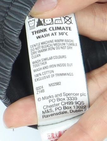 Marks and Spencer Boys Black Trousers 12-13 Years