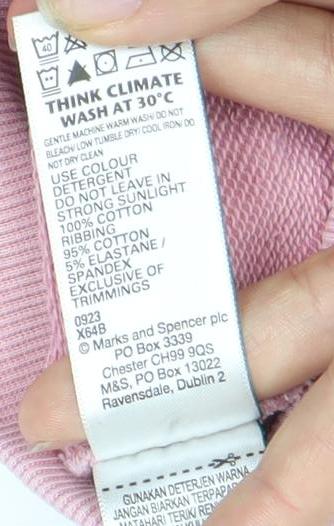 Marks and Spencer Women's Pink Pullover Sweatshirt L