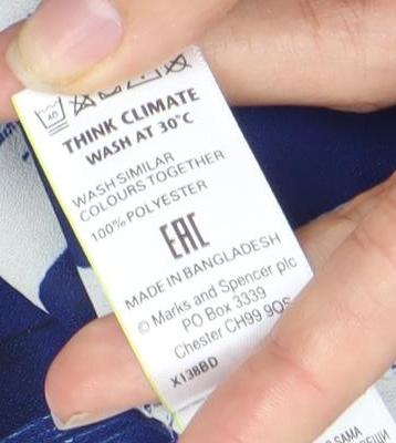 Marks and Spencer Women's Blue Striped Sleeveless Blouse