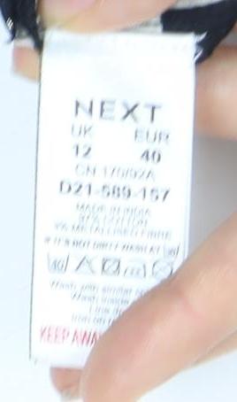 Next Women’s Black Geometric Blouse Size 12