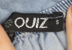 Quiz Women's Blue Off Shoulder Crochet Blouse S