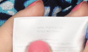 TIGI Women's Blue Geometric Polyester T-Shirt