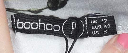 boohoo Women's Floral Pencil Skirt Size 12 Multicoloured