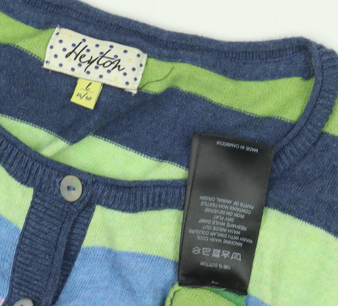 Heyton Women's Multicoloured Striped Cardigan L