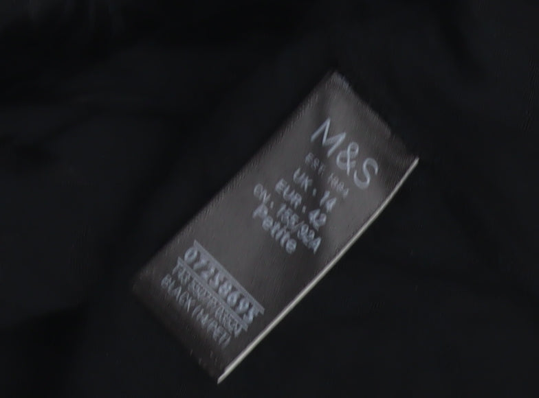 Marks and Spencer Women’s Black Long Sleeve Blouse, Size 14