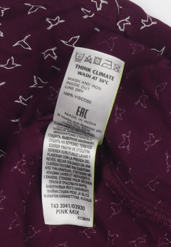 Marks and Spencer Women's Pink Blouse Size 10