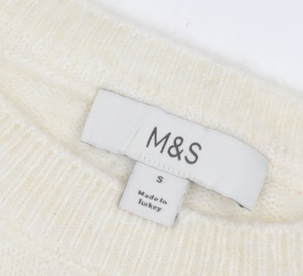 Marks and Spencer Women Beige Pullover Jumper S