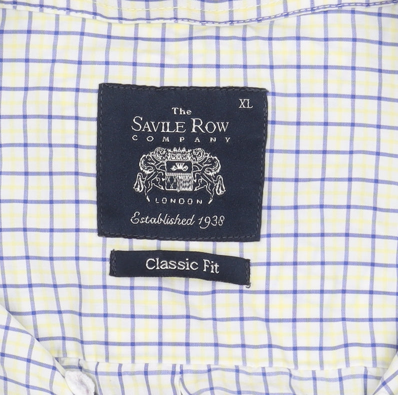 Savile Row Men's XL Multicoloured Check Shirt