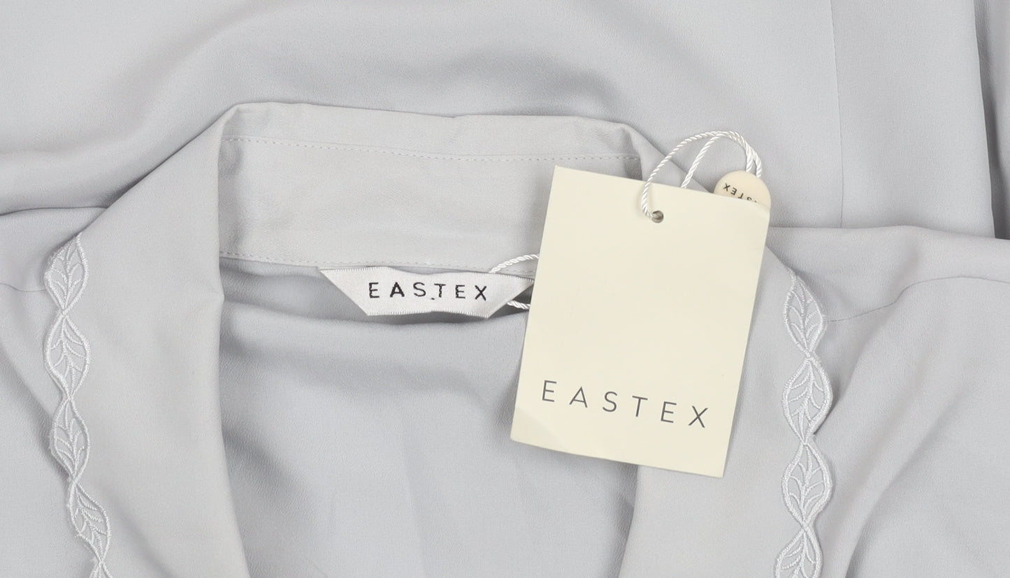 Eastex Women's Grey Button-Up Blouse, Size 16