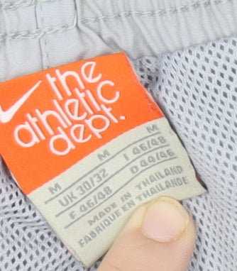 Nike Men's Grey Athletic Shorts M Elastic Waist