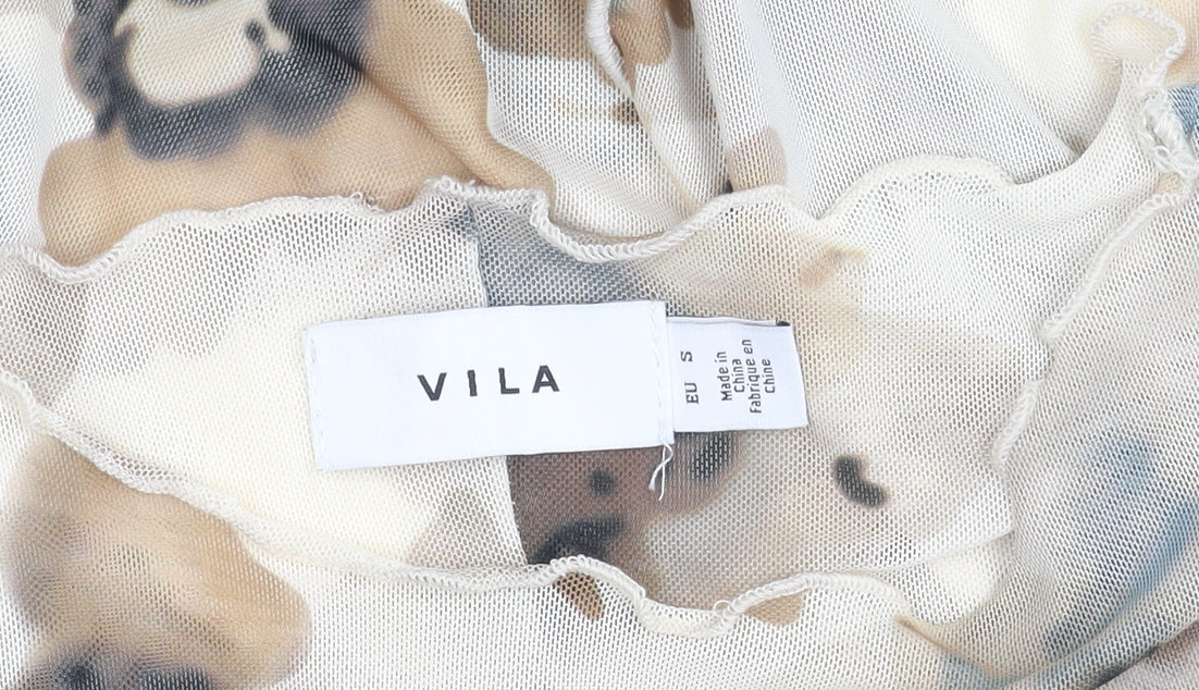 Vila Women's Multicoloured Floral Blouse Size S